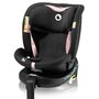 Scaun auto, Lionelo, i-Size Navy, 0-36 Kg, 40-150 cm, Cu isofix si picior de fixare, Protectie laterala, Rotire 360 grade, Ajustare spatar in 4 pozitii, Tetiera reglabila in 11 trepte, Conform cu R129, Negru/Roz - 21