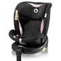 Scaun auto, Lionelo, i-Size Navy, 0-36 Kg, 40-150 cm, Cu isofix si picior de fixare, Protectie laterala, Rotire 360 grade, Ajustare spatar in 4 pozitii, Tetiera reglabila in 11 trepte, Conform cu R129, Negru/Roz - 21