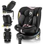 Scaun auto, Lionelo, i-Size Navy, 0-36 Kg, 40-150 cm, Cu isofix si picior de fixare, Protectie laterala, Rotire 360 grade, Ajustare spatar in 4 pozitii, Tetiera reglabila in 11 trepte, Conform cu R129, Negru/Roz - 33