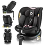 Scaun auto, Lionelo, i-Size Navy, 0-36 Kg, 40-150 cm, Cu isofix si picior de fixare, Protectie laterala, Rotire 360 grade, Ajustare spatar in 4 pozitii, Tetiera reglabila in 11 trepte, Conform cu R129, Negru/Roz - 33