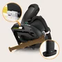 Scaun auto, Lionelo, i-Size Navy, 0-36 Kg, 40-150 cm, Cu isofix si picior de fixare, Protectie laterala, Rotire 360 grade, Ajustare spatar in 4 pozitii, Tetiera reglabila in 11 trepte, Conform cu R129, Negru/Roz - 42