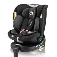 Scaun auto, Lionelo, i-Size Navy, 0-36 Kg, 40-150 cm, Cu isofix si picior de fixare, Protectie laterala, Rotire 360 grade, Ajustare spatar in 4 pozitii, Tetiera reglabila in 11 trepte, Conform cu R129, Negru/Roz