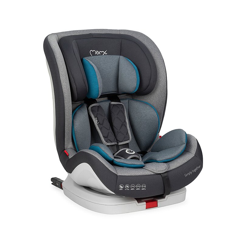 Scaun auto, momi safetylux grey, sistem de prindere isofix si top tether, carcasa ranforsata cu otel, tetiera reglabila, husa detasabila, centura in 5 puncte