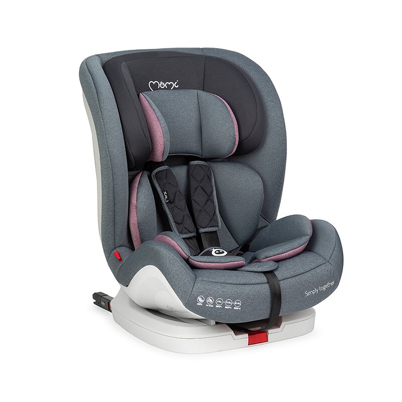 Scaun auto, momi safetylux pink, sistem de prindere isofix si top tether, carcasa ranforsata cu otel, tetiera reglabila, husa detasabila, centura in 5 puncte