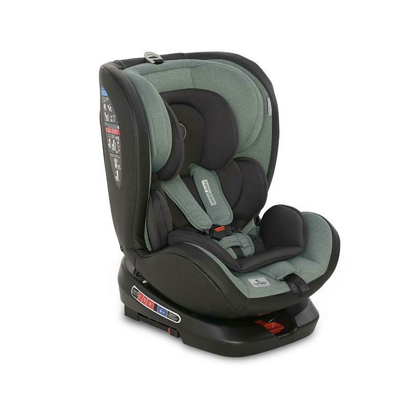 Scaun auto, nebula, isofix, rotativ 360 grade, 0-36 kg, iceberg green leather