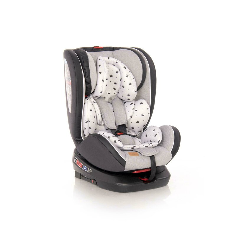 Lorelli - scaun auto nebula spatar reglabil, pozitie de somn, rotire 360 grade, 0-36 kg, cu isofix, gri