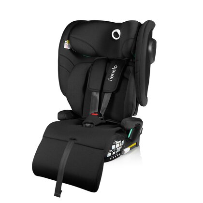 Scaun auto pliabil, Lionelo, Nelly, i-Size, 76- 150 cm, Tetiera reglabila in 15 pozitii, Spatar reglabil in 4 pozitii, Sisteme de fixare Isofix si Top Tether, Sezut lat si confortabil, Conform cu ECE R129, Negru