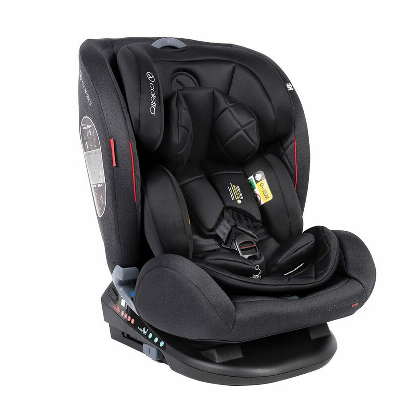 Coletto - scaun auto cascade spatar reglabil, pozitie de somn, protectie laterala, 0-36 kg, negru