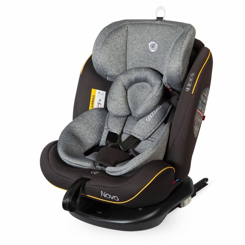 Coccolle - scaun auto rotativ cu isofix grupa 0-36 kg nova gri