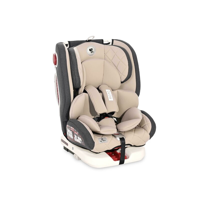 Lorelli - scaun auto roto spatar reglabil, protectie laterala, rotire 360 grade string, 0-36 kg, cu isofix, bej