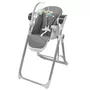 Scaun de masa 2 in 1, New Baby, Smart, Poate fi utilizat si ca leagan pentru copii, Cu telecomanda, Spatar reglabil in 4 pozitii, Cu 5 viteze de leganare, Cu melodii si jucarii, 0-36 luni, Grey - 1
