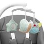 Scaun de masa 2 in 1, New Baby, Smart, Poate fi utilizat si ca leagan pentru copii, Cu telecomanda, Spatar reglabil in 4 pozitii, Cu 5 viteze de leganare, Cu melodii si jucarii, 0-36 luni, Grey - 7