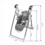 Scaun de masa 2 in 1, New Baby, Smart, Poate fi utilizat si ca leagan pentru copii, Cu telecomanda, Spatar reglabil in 4 pozitii, Cu 5 viteze de leganare, Cu melodii si jucarii, 0-36 luni, Grey - 13