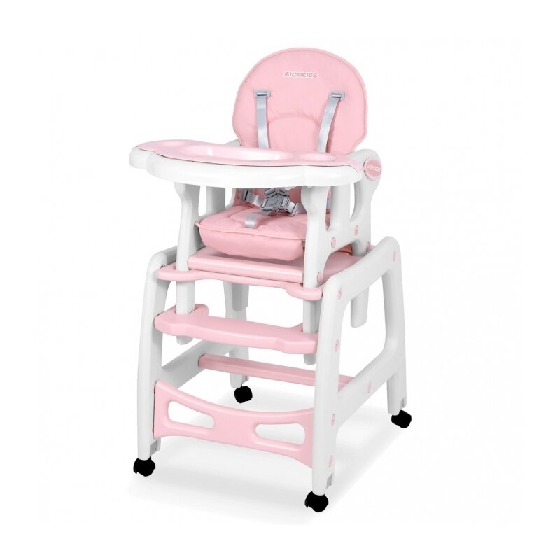 Ricokids - scaun de masa multifunctional sinco , 5 in 1, roz