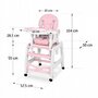 Ricokids - Scaun de masa Multifunctional Sinco , 5 in 1, Roz - 6