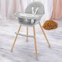 Scaun de masa, Baby Mix, Freja, Multifunctional, Pana la 15 kg, Cu tavita dubla reglabila, Cu suport pentru picioare, Usor de transportat, Conform cu EN 14988+A1:2020-07, 6-36 luni, Dark Grey - 2