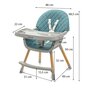 Scaun de masa, Baby Mix, Freja, Multifunctional, Pana la 15 kg, Cu tavita dubla reglabila, Cu suport pentru picioare, Usor de transportat, Conform cu EN 14988+A1:2020-07, 6-36 luni, Green - 5