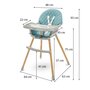 Scaun de masa, Baby Mix, Freja, Multifunctional, Pana la 15 kg, Cu tavita dubla reglabila, Cu suport pentru picioare, Usor de transportat, Conform cu EN 14988+A1:2020-07, 6-36 luni, Green - 6