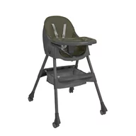 Scaun de masa, Bebe Stars, Comfy, Transformabil in scaun de joaca, Pliabil, Pana la 15 kg, Cu spatar inclinabil in 3 pozitii, Cu tavita dubla detasabila, Conform cu EN14988:2017, 6 luni+, Green