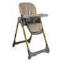 Scaun de masa, Bebe Stars, Milk, Pliabil, Cu roti, Pana la 15 kg, Inaltime reglabila in 8 pozitii, Cu tavita reglabila si detasabila, Conform cu EN 14988:2017, Beige - 1
