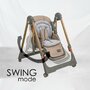 Scaun de masa, Bebe Stars, Nuovo, 2 in 1, Pliabil, Functie de balansoar, Pana la 15 kg, Cu tavita reglabila si detasabila, Conform cu EN14988:2017+A1:2020, 6-36 luni, Mocha - 4