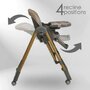 Scaun de masa, Bebe Stars, Nuovo, 2 in 1, Pliabil, Functie de balansoar, Pana la 15 kg, Cu tavita reglabila si detasabila, Conform cu EN14988:2017+A1:2020, 6-36 luni, Mocha - 5