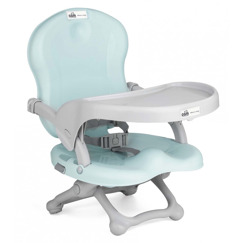 Scaun de masa cam smarty, inaltime ajustabila, varsta 6-36 luni, pliabil, centura de siguranta in 3 puncte, babyblue