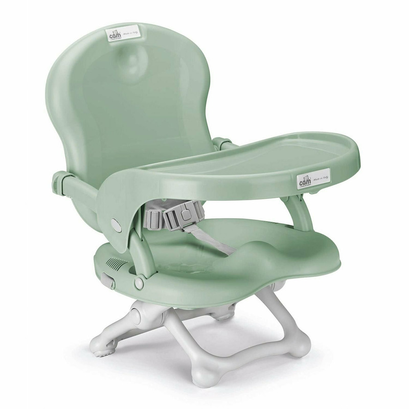 Scaun de masa cam smarty, inaltime ajustabila, varsta 6-36 luni, pliabil, centura de siguranta in 3 puncte, verde
