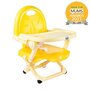 Scaun de masa, Chicco, booster, Pocket Snack, Pliabil, Reglabil in 3 pozitii, Cu tavita inclusa, Greutate suportata 15 kg, 6-36 luni, Yellow - 1