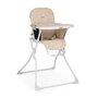 Scaun de masa, Feedo, Bite, Pliabil, Pana la 15 kg, Aspect elegant, Suport de picioare ajustabil, Cu tavita detasabila,  6- 36 luni, Conform cu EN14988-2:2006+A1:2012, Pastel Beige