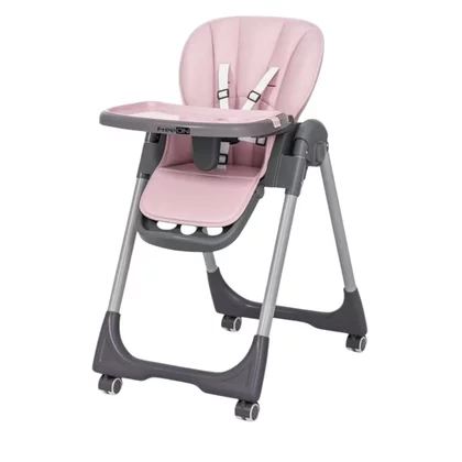 Scaun de masa, FreeON, Kai,Pana la 15 kg, Inaltime reglabila in 8 pozitii, Suport de picioare reglabil in 3 pozitii, Reglare spatar in 4 pozitii, Cu tavita reglabila, 6-36 luni, Pink