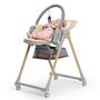  Scaun de masa, Kinderkraft Select, Lastree, 2 in 1, Sezlong, Pliabil, Cu tavita, Cu suport picioare, Cu husa detasabila si lavabila, Reglabil, 0 luni+, Gri - 5
