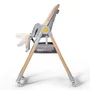 Scaun de masa, Kinderkraft Select, Lastree, 2 in 1, Sezlong, Pliabil, Cu tavita, Cu suport picioare, Cu husa detasabila si lavabila, Reglabil, 0 luni+, Wood - 6