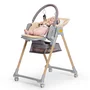 Scaun de masa, Kinderkraft Select, Lastree, 2 in 1, Sezlong, Pliabil, Cu tavita, Cu suport picioare, Cu husa detasabila si lavabila, Reglabil, 0 luni+, Wood - 9