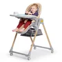 Scaun de masa, Kinderkraft Select, Lastree, 2 in 1, Sezlong, Pliabil, Cu tavita, Cu suport picioare, Cu husa detasabila si lavabila, Reglabil, 0 luni+, Wood - 10