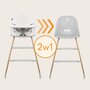 Scaun de masa, Lionelo, Dalia, 2 in 1, Transformabil, Cu 2 suporturi pentru picioare, Cu tavita detasabila, Sustine 60 kg, 6 luni+, Conform cu EN14988, Gri - 25