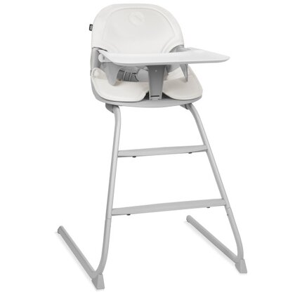 Scaun de masa, Lionelo, Dalia, 2 in 1, Transformabil, Cu 2 suporturi pentru picioare, Cu tavita detasabila, Sustine 60 kg, 6 luni+, Conform cu EN14988, Gri Stone