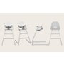 Scaun de masa, Lionelo, Dalia, 2 in 1, Transformabil, Cu 2 suporturi pentru picioare, Cu tavita detasabila, Sustine 60 kg, 6 luni+, Conform cu EN14988, Gri Stone - 3