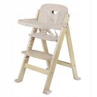 Scaun de masa, Lionelo, Floris, 3 in 1, Din Lemn, Transformabil, Reglabil pe inaltime in 4 pozitii, Suport picioare- 4 pozitii, 6 luni- 12 ani, Sustine 40 kg, Bej
