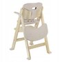 Scaun de masa, Lionelo, Floris, 3 in 1, Din Lemn, Transformabil, Reglabil pe inaltime in 4 pozitii, Suport picioare- 4 pozitii, 6 luni- 12 ani, Sustine 40 kg, Bej - 14