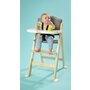Scaun de masa, Lionelo, Floris, 3 in 1, Din Lemn, Transformabil, Reglabil pe inaltime in 4 pozitii, Suport picioare- 4 pozitii, 6 luni- 12 ani, Sustine 40 kg, Bej - 25