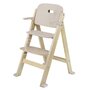 Scaun de masa, Lionelo, Floris, 3 in 1, Din Lemn, Transformabil, Reglabil pe inaltime in 4 pozitii, Suport picioare- 4 pozitii, 6 luni- 12 ani, Sustine 40 kg, Bej - 3