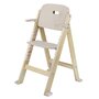 Scaun de masa, Lionelo, Floris, 3 in 1, Din Lemn, Transformabil, Reglabil pe inaltime in 4 pozitii, Suport picioare- 4 pozitii, 6 luni- 12 ani, Sustine 40 kg, Bej - 6