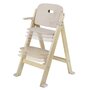 Scaun de masa, Lionelo, Floris, 3 in 1, Din Lemn, Transformabil, Reglabil pe inaltime in 4 pozitii, Suport picioare- 4 pozitii, 6 luni- 12 ani, Sustine 40 kg, Bej - 8