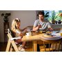 Scaun de masa, Lionelo, Floris, 3 in 1, Din Lemn, Transformabil, Reglabil pe inaltime in 4 pozitii, Suport picioare- 4 pozitii, 6 luni- 12 ani, Sustine 40 kg, Bej - 41