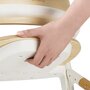 Scaun de masa multifunctional Celia, Lionelo, Din lemn de fag, 6 luni- adult, Reglabil pe inaltime, Spatar lat, Sezut ergonomic, Tavita silicon, Suport de picioare reglabil, Greutate maxima 90 Kg, Alb/Natural - 14