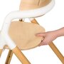 Scaun de masa multifunctional Celia, Lionelo, Din lemn de fag, 6 luni- adult, Reglabil pe inaltime, Spatar lat, Sezut ergonomic, Tavita silicon, Suport de picioare reglabil, Greutate maxima 90 Kg, Alb/Natural - 15