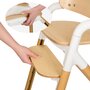 Scaun de masa multifunctional Celia, Lionelo, Din lemn de fag, 6 luni- adult, Reglabil pe inaltime, Spatar lat, Sezut ergonomic, Tavita silicon, Suport de picioare reglabil, Greutate maxima 90 Kg, Alb/Natural - 16
