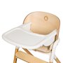 Scaun de masa multifunctional Celia, Lionelo, Din lemn de fag, 6 luni- adult, Reglabil pe inaltime, Spatar lat, Sezut ergonomic, Tavita silicon, Suport de picioare reglabil, Greutate maxima 90 Kg, Alb/Natural - 17