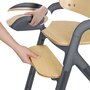 Scaun de masa multifunctional Celia, Lionelo, Din lemn de fag, 6 luni- adult, Reglabil pe inaltime, Spatar lat, Sezut ergonomic, Tavita silicon, Suport de picioare reglabil, Greutate maxima 90 Kg, Gri - 17